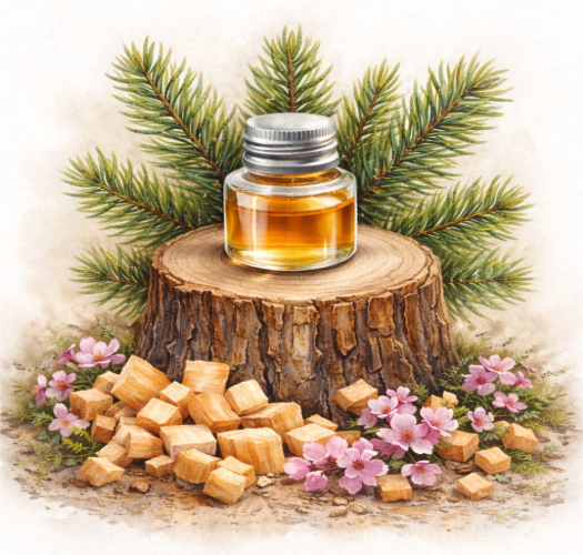 Cedarwood Himalayan essential oil product extracted by steam distillation
